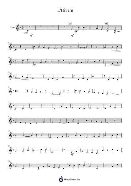 The Four Seasons - Winter in F Minor, RV. 297: II. Largo Sheet Music by Antonio Vivaldi-Arr.Lawwald