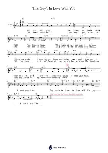 This Guy's In Love With You Sheet Music by Herb Alpert-Arr.Blithefrey