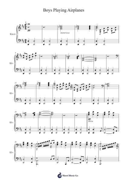 Boys Playing Airplanes Sheet Music by James Horner-Arr.Hubpir