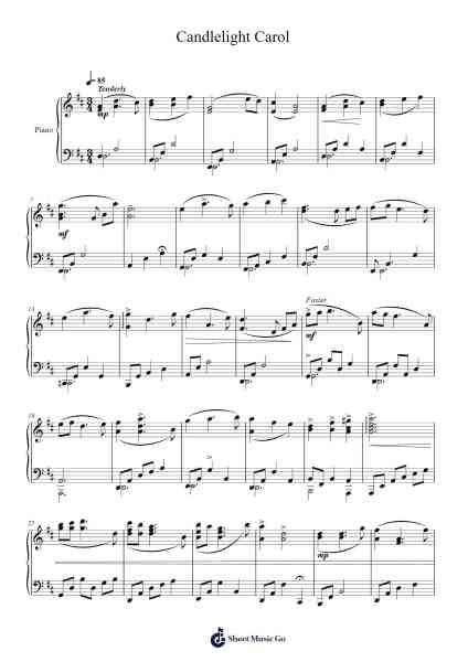 Candlelight Carol Sheet Music by John Rutter-Arr.Irbald Jouvier