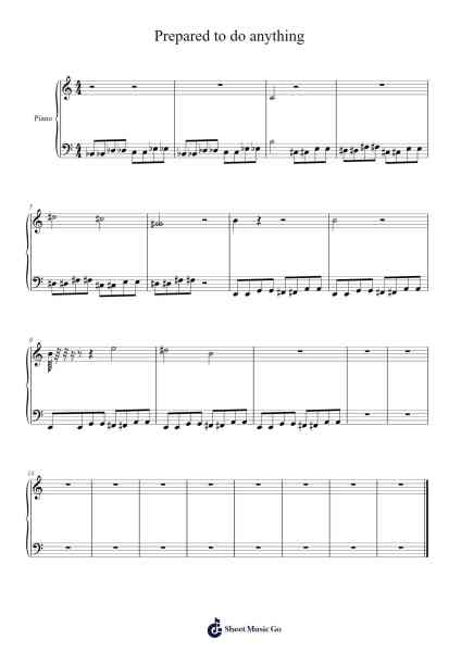Prepared to do anything Sheet Music by David Arnold/Michael Price-Arr.Wesquinn Bunmeg