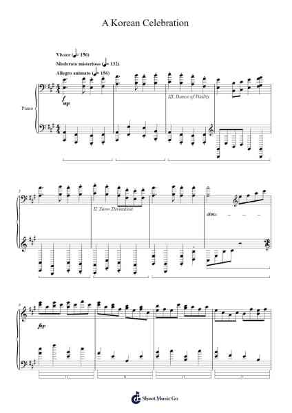 A Korean Celebration (Sonata No. 1) Musica per pianoforte di Randy Kim - Arr.Georfoe