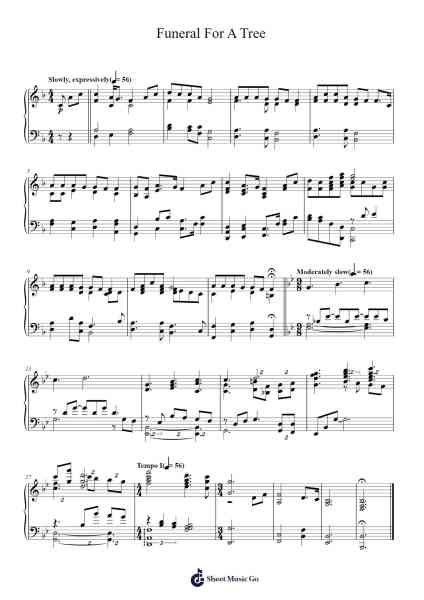 Funeral For A Tree Sheet Music by John Powell-Arr.Luda Gaian