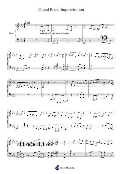 Grand Piano Improvisation Sheet Music by Charles Cornell-Arr.Leighlis Bingian