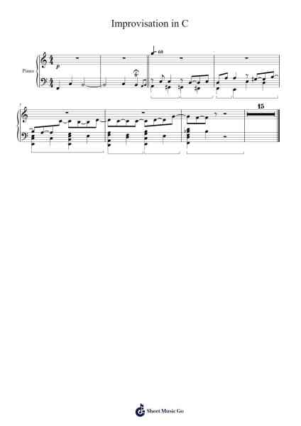 Improvisation in C Sheet Music by bdmusic17-Arr.Hawat