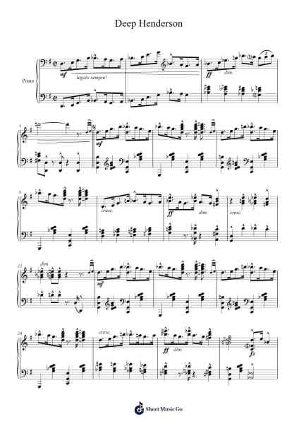 Deep Henderson Sheet Music by Fred Rose-Arr.Chandys Jehan