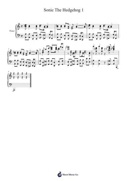 Sonic The Hedgehog 1 Sheet Music by Koji Kondo-Arr.Clarknence
