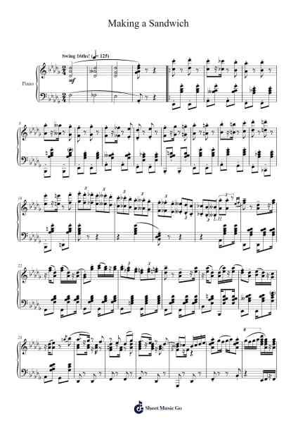 Making a Sandwich - Pokémon Scarlet & Violet Sheet Music by Hitomi Sato-Arr.Evertrine Curcent