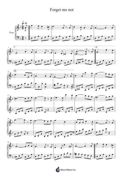 Forget Me Not Sheet Music by Rube Bloom-Arr.Hodggrote Yvescole