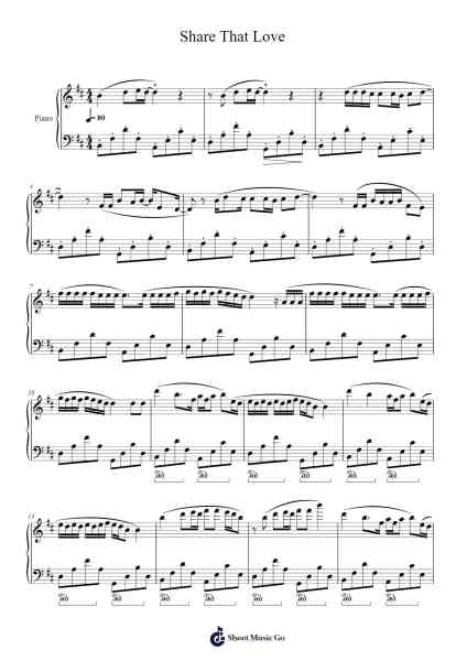 Share That Love Sheet Music by Lucas Graham/G-Eazy-Arr.Kathtta