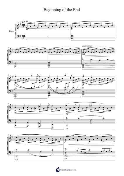 Mierda No.3 Op.4 'Beginning of the End' Sheet Music by Albertho Cordova-Arr.Clylogg Brarie
