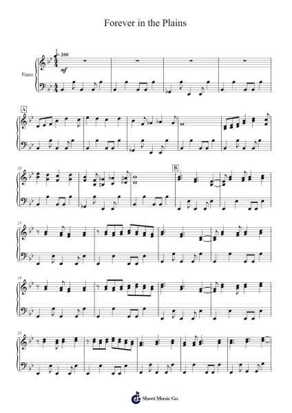 Forever in the Plains Sheet Music by Yoko Shimomura-Arr.Consdrow