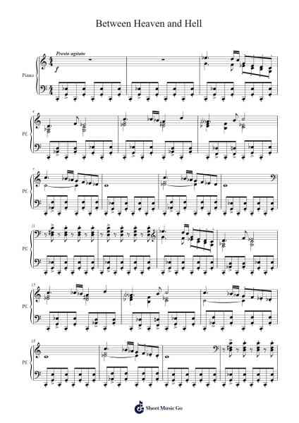 Between Heaven and Hell Sheet Music by Jodrow Quenbrey-Arr.Wyli