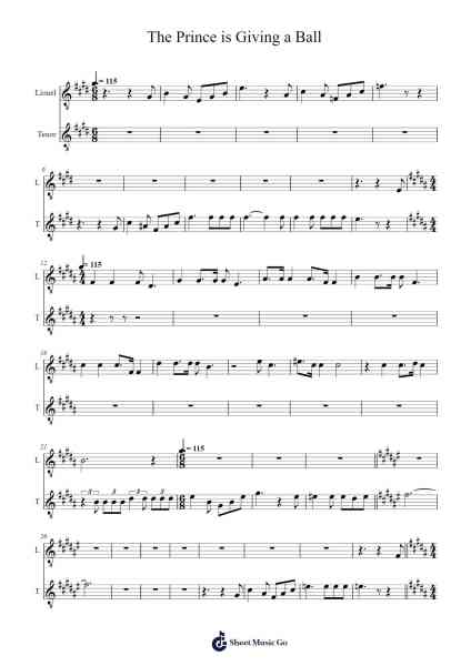 Cinderella - The Prince is Giving a Ball Sheet Music by Rodgers & Hammerstein-Arr.Thodorece
