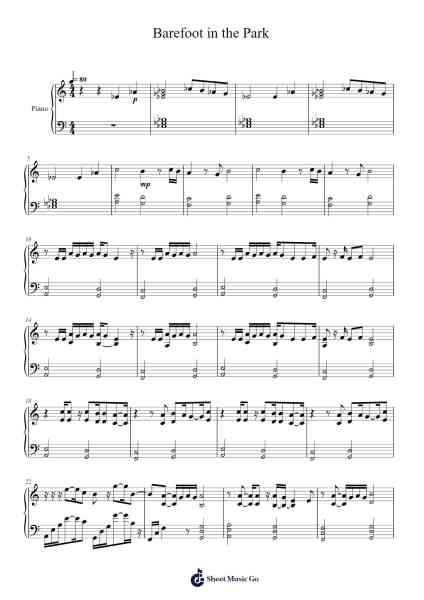 Barefoot in the Park Sheet Music by undefined-Arr.Yulesopp Troyvice