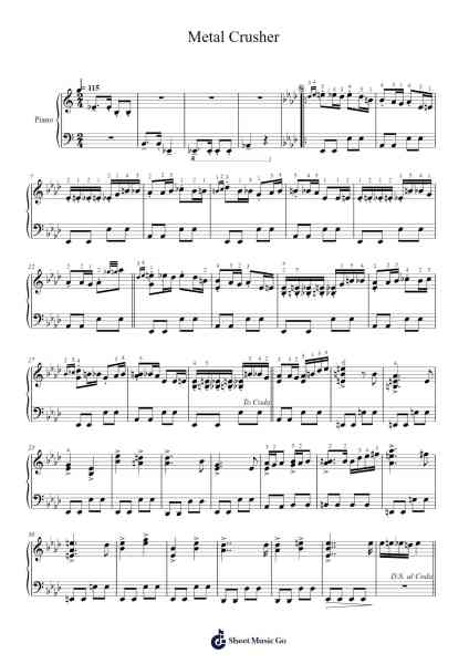 Metal Crusher Sheet Music by Toby Fox-Arr.Dempdawn Ftance