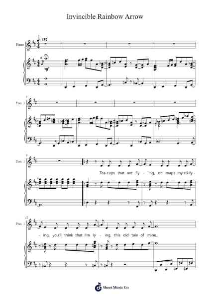 Invincible Rainbow Arrow Sheet Music by A-set-Arr.Hornwald