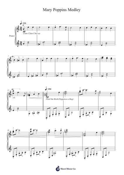 Mary Poppins Medley Sheet Music by Richard M. Sherman-Arr.Chrisboyd Crosean