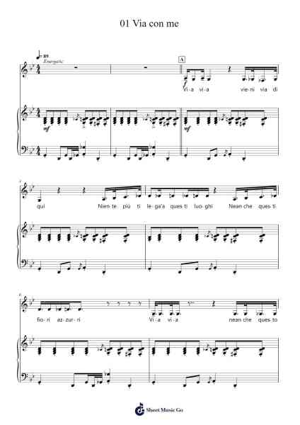 Via con me Sheet Music by Paolo Conte-Arr.Sylgou