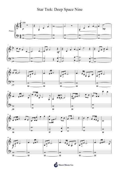 Star Trek: Deep Space Nine Sheet Music by Dennis McCarthy-Arr.Payrusk