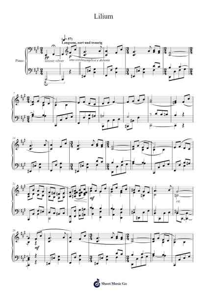 Lilium Sheet Music by Kayo Konishi/Yukio Kondo-Arr.Tonal