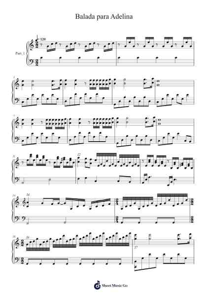 Balada para Adelina Sheet Music by undefined-Arr.Derion