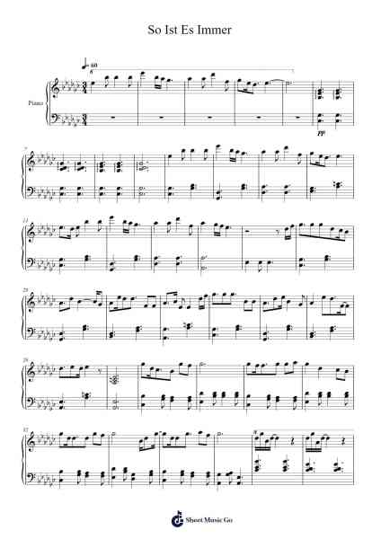 So Ist Es Immer Sheet Music by Hiroyuki Sawano-Arr.Sanprice