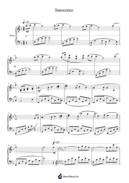 Innocence Sheet Music by Bavieve-Arr.Alsriah