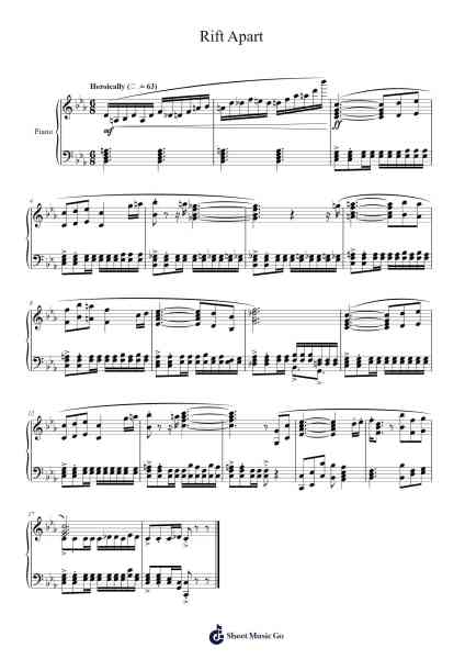 Rift Apart Sheet Music by Mark Mothersbaugh/Wataru Hokoyama-Arr.Nanzie
