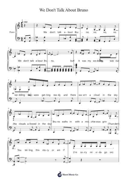 We Don't Talk About Bruno Sheet Music by Lin-Manuel Miranda-Arr.Vanralph Aunald