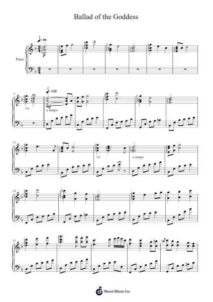 Ballad of the Goddess + Wind Waker Title Theme Sheet Music by Takeshi Hama-Arr.Stanid