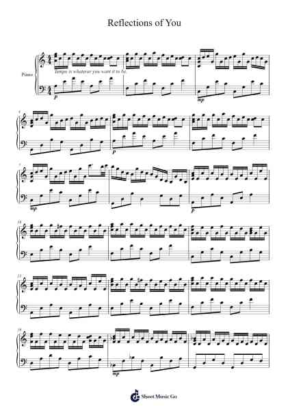 Reflections of You 樂譜由 Thomas Bergersen - 編曲 Colyork