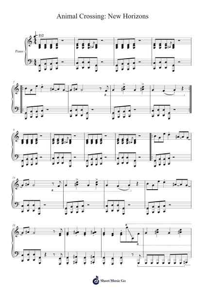 Animal Crossing: New Horizons Sheet Music by Misc Computer Games-Arr.Fesey Elroyrian