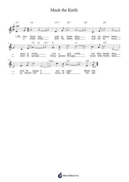 Mack the Knife Sheet Music by Louis Armstrong-Arr.Runiel Faulktave