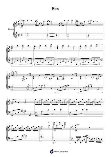 Bios Sheet Music by Hiroyuki Sawano-Arr.Jendine