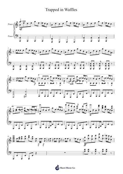 Trapped in Waffles Sheet Music by Wyril Hughnald-Arr.Hickstodd Joycedrich