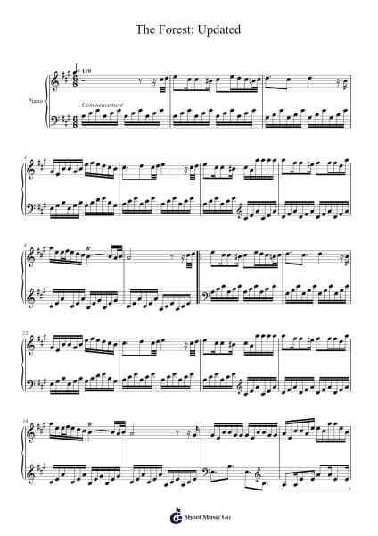 The Forest: Updated Sheet Music by Iangen Hugdutt-Arr.Gekeith Fordkiel