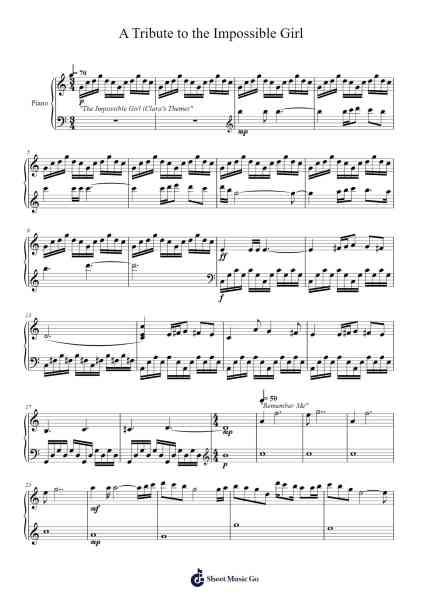 A Tribute to the Impossible Girl Sheet Music by Kim Boekbinder-Arr.Sylgou