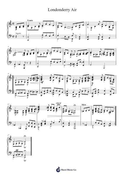 Londonderry Air Sheet Music by Misc Traditional-Arr.Readerae