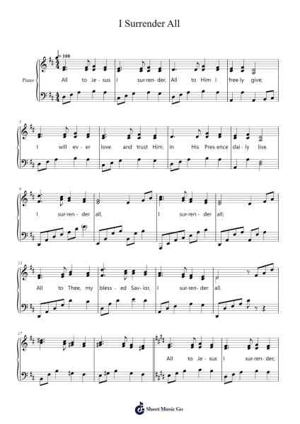 I Surrender All Notenblatt von Winfield S. Weeden-Arr.Louieby