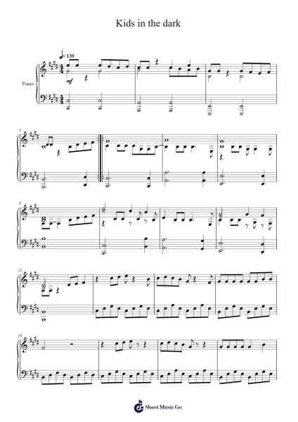 Kids in the dark Sheet Music by All Time Low-Arr.Gasper Inlot