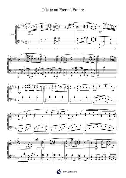 Ode to an Eternal Future Sheet Music by Watame Tsunomaki-Arr.Joejosh Demptout