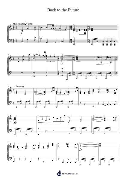 Back to the Future 乐谱由 Alan Silvestri - 编曲 Woodcie Budad