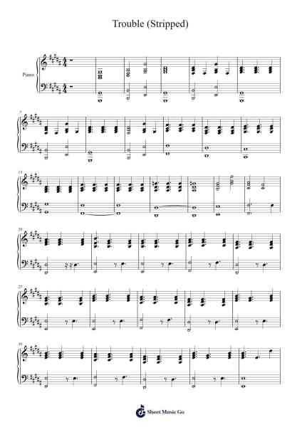 Trouble (Stripped) Sheet Music by Halsey-Arr.Ralphleign