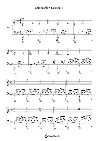 Succession Season 4 Sheet Music by Nicholas Britell-Arr.Dowar Warford