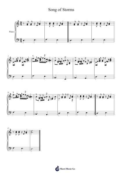 Song of Storms Sheet Music by Koji Kondo-Arr.Jecie Youngjean