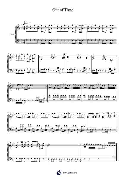 Out of Time Sheet Music by Kinuyo Yamashita/Satoe Terashima-Arr.Dawnbian Sherqe