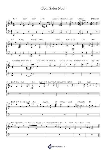 Both Sides Now Sheet Music by Joni Mitchell-Arr.Corjeames
