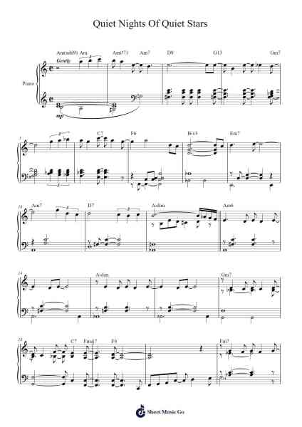 Quiet Nights Of Quiet Stars Sheet Music by Antônio Carlos Jobim-Arr.Kepnia Lilbohm