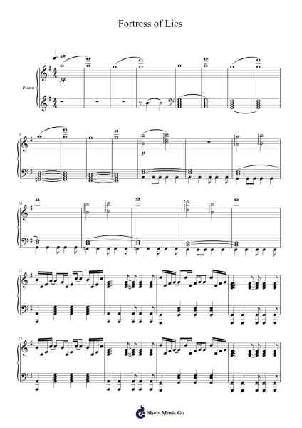 Fortress of Lies Sheet Music by Keiichi Okabe-Arr.Panwebb Jamesnan
